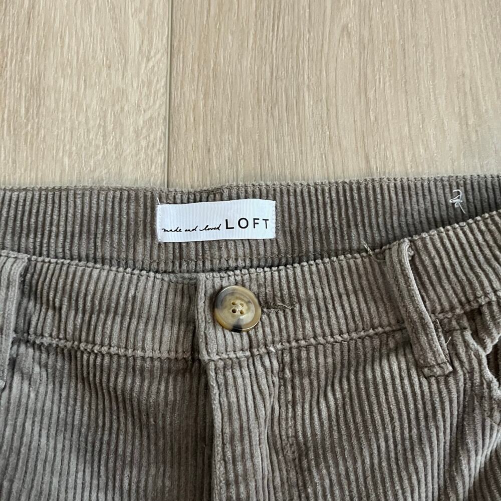 Loft Women’s Brown Straight Corduroy Pant Size 12 - Picture 5 of 10